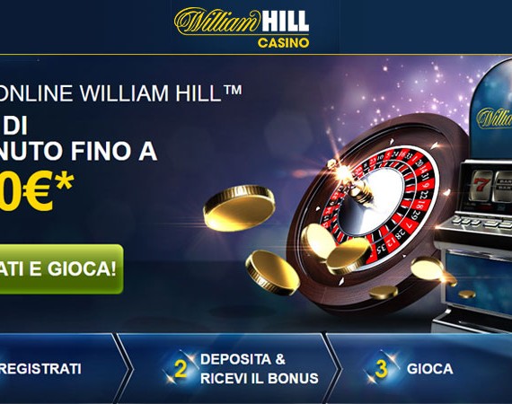 Bonus William Hill Casinò: fino a 1000€ di benvenuto