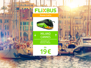 FlixBus nuova tratta internazionale Milano - Cannes attiva dal 21/07/2016