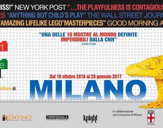Mostra dei Lego: arriva a Milano "The Art Of The Brick" dal 18 ottobre 2016 al 29 gennaio 2017 (foto © Milano Events www.milanoevents.it)